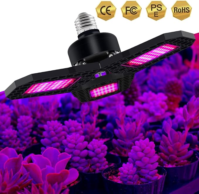 Foldable LED Grow Light Adjustable Phyto Lamp E27 Base Deformation Plant Lamp for Indoor Greenhouse Seedling Flower108leds