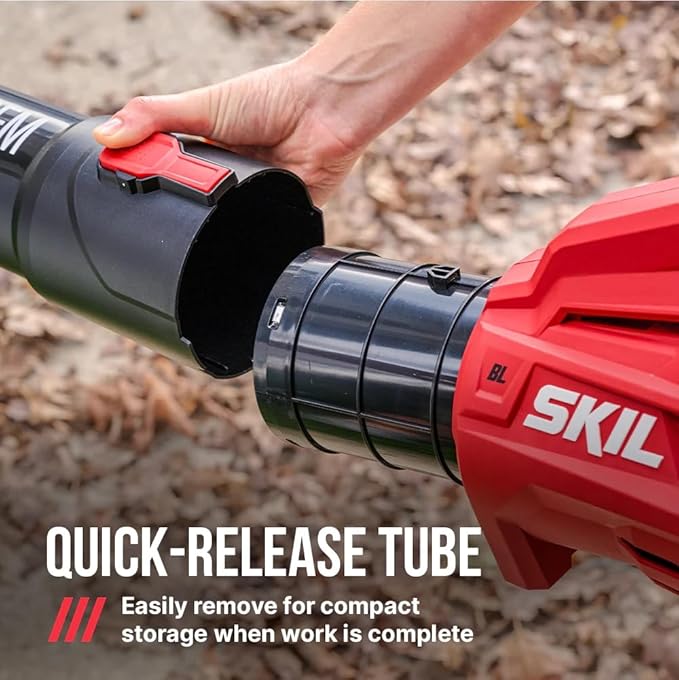 SKIL PWR CORE 40 Brushless 40V 530 CFM Cordless Leaf Blower Kit Variable Speed with Power Boost Includes 2.5Ah Battery and Auto PWR Jump Charger- BL4713C-11