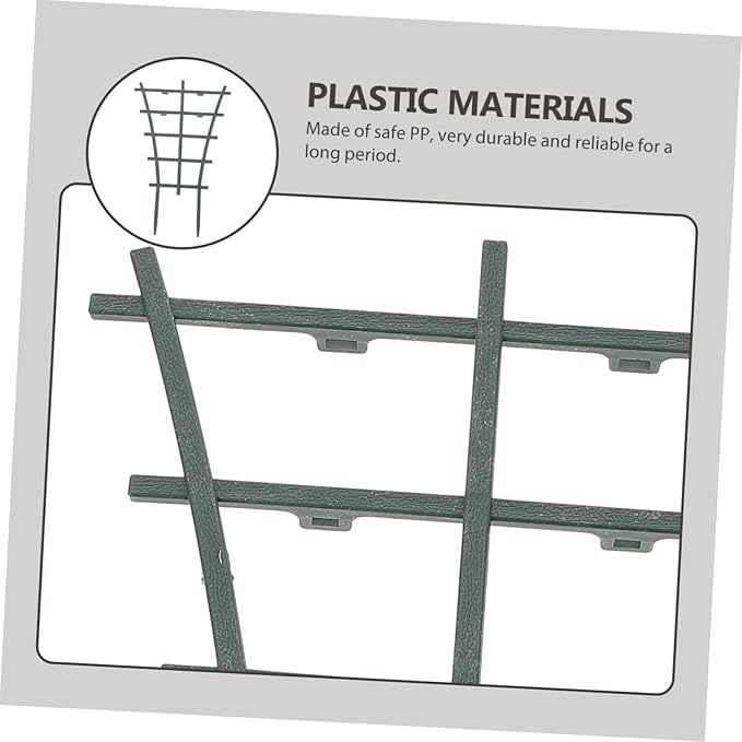 12pcs Elegant Garden Trellis Plastic Climbing Frame for Outdoor Plant Staking DIY Flower Rack
