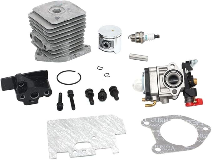 Cylinder Piston Kit For 30cc Homelite Blower HB180 D25B Yardvark BX90 Yard Broom HB180V BVM160 BP250I D25MHV D30MHA HB100 HB180 HB180VGK HB180VI HB290 HB390 HB390V PN UP07146A UP07146 UP03037A