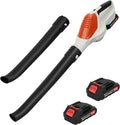 Leaf Blower Cordless24V Handheld Cordless Leaf Blower Electric Leaf Blower with 2 Batteries and 1 Charger Battery Powered Leaf Blowers for Lawn Care Patio Yard Black
