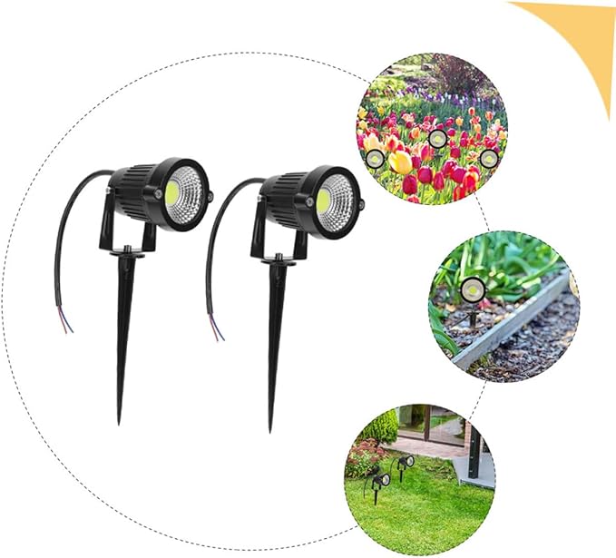 Housoutil 2pcs Led Projector Light Garden Lawn Night Light Decorative Outdoor Landscape Lighting