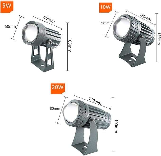 Outdoor LED Beam Spotlight Rotation Floor Spotlight IP66 Waterproof Ground Landscape Lights Narrow Beam Wall Washer Spotlights for Parties Hotel Wedding Billboard Building Lighting(Warm White10W)