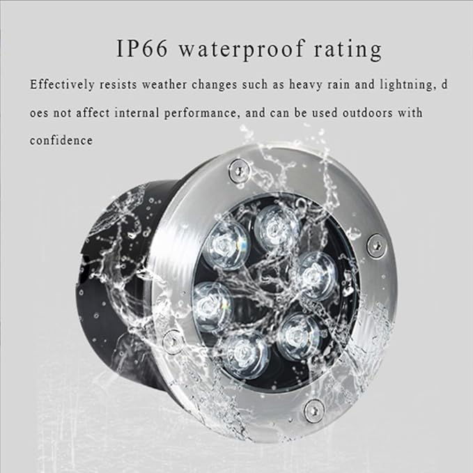 LED Underground Spotlight - 24V Recessed Ground Light IP66 Waterproof for Pathway Deck Step and Garden Lighting (White 12W &amp Green 12W)