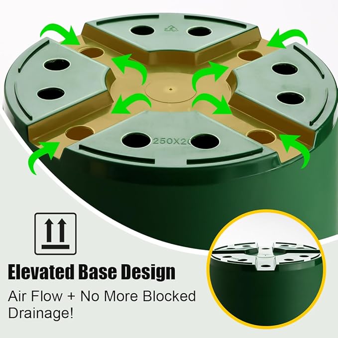 3 Gallon Plastic Nursery Pots 10 Inch Round Plant Pots with Drainage Holes 10 Pack Planting Pot for Outdoor Indoor Plants Gardening Gifts for Women Green