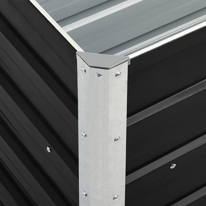 Raised Garden Bed Galvanized Steel Planter Box 94.5x15.7x17.7 in Durable Outdoor Raised Bed for Vegetables Herbs and Flowers
