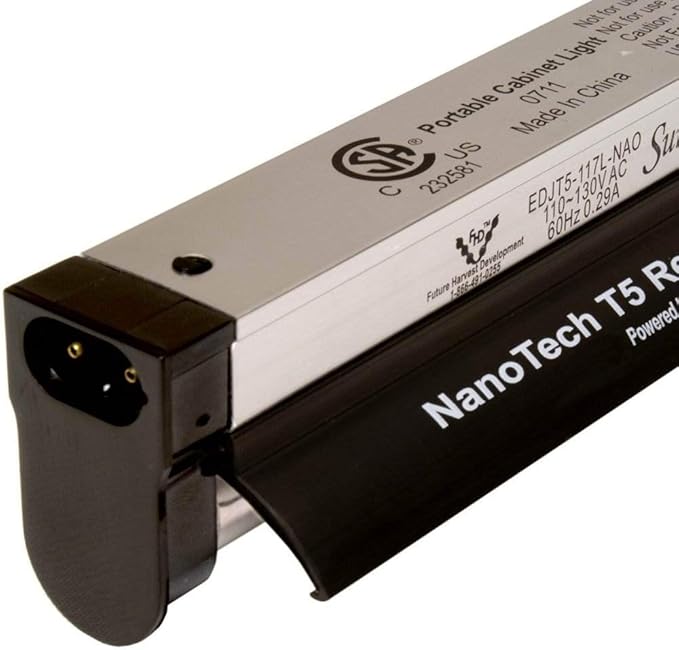 SunBlaster SL0900303 39W 6400K 3' 120V Hydroponic Grow Light Lamp Ballast Fixture w/NanoTech T5HO Reflector for Indoor Home Gardens &amp Plants 2 Pack