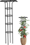 Garden Obelisk Garden Trellis for Climbing Plants 61 Inch Umbrella Shape Rose Trellis Rustproof Metal Vertical Obelisk for Outdoor