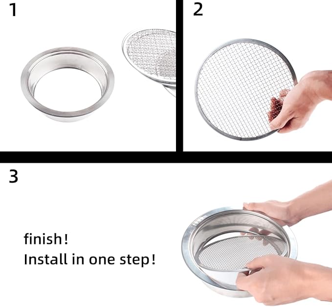 Garden Sieve Sifting Soil Sifter5 Sieve Mesh Filter Sizes and Shovel Stainless Stackable Gardening Sifting Screen Pan for Dirt Sand Rock Filtration Compost and Bonsai.