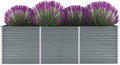 Galvanized Steel Garden Raised Bed for Vegetables Herbs Flower Large Plants Metal Planter Box Outdoor Gardening 94.5-inch Gray
