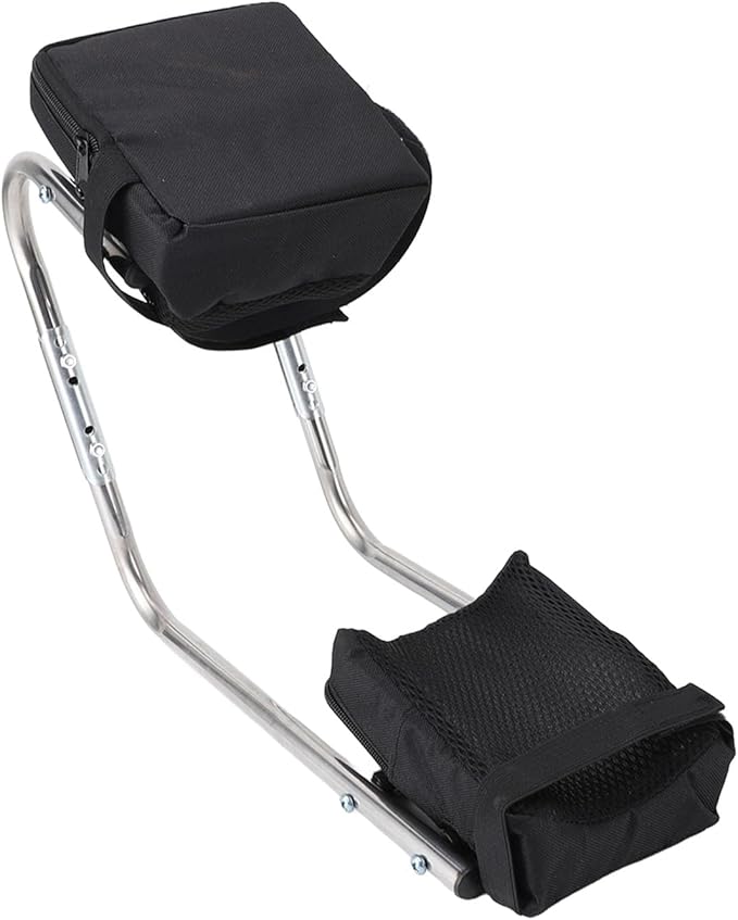 Dioche Gardening Kneeler and Knee Seat Gardening Tool - Stainless Steel Ergonomic Ankle Support Multifunctional Knee Seat Leg Brace for Portable Garden Kneeler