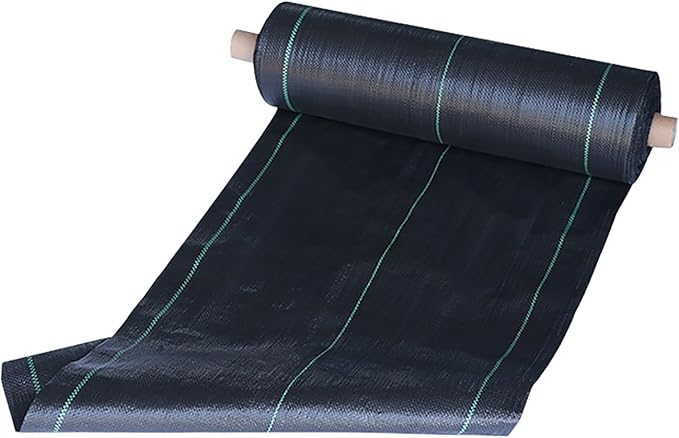 Weed Control Membrane UV Stabilised Weed Barrier Fabric Ground Cover Membrane High Tensile Strength Weed Matting for Artificial Grass Patios Paths Flower Beds(1 * 100m)