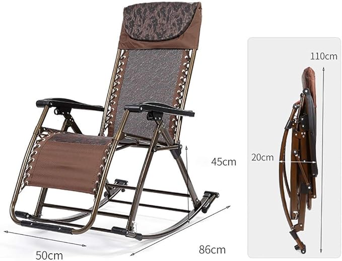 Outdoor garden with padded cushions folding s for patio/courtyard/modern camping brown 200 kg support