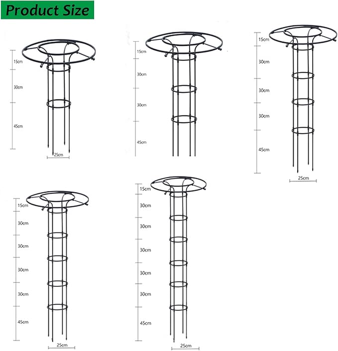 Garden Obelisk Heighten Metal Garden Trellis Potted Plant Climbing Support for Indoor Outdoor Flowers Vine TomatoesBlack180 cm