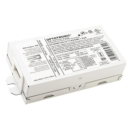 Optotronic OTi 25W 120-277 1A2 DIM-1 AUX CC Programmable Compact LED Driver (*2743W0 / 57349)