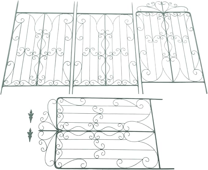 2 Pack Metal Garden Trellis for Climbing Plants Outdoor Fence Plant Support Trellis for Flower and Vagetable 25.6'' W X 93'' H Garden Decorative Trellis-Silver