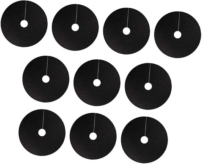 10x Tree Mulch Rings Weed Barrier Fabric with 2.76 Hole Gardening Thickened Plant Cover Breathable Non Woven Tree Protector Black