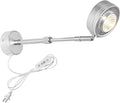 Plants Grow Wall Lighting Retractable Light Arm Adjustable Angle 5.9Ft Plug Timer Cord Wall Mounted Full Spectrum Spotlight Warm Light for Plants Promotes Growth