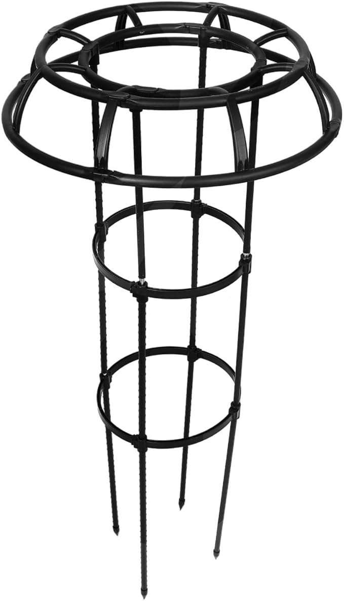 Balacoo Garden Trellis for Climbing Plants Metal Plant Supports Umbrella-Shaped Climbing Frame Φ25.4cm×h105cm Decorative Vine Support Cage for Garden