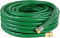 25FT 5/8 Heavy Duty Rubber Garden Hose - 300psi Working 1000psi Burst - Hot/Cold Water - Five-Layered Braiding for Durability - Versatile for Gardening Agriculture Construction(Green)