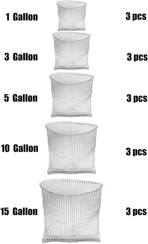 15 Pcs Multi-Size Mixed Pack Gopher Wire Speed Baskets 304 Stainless Wire Baskets for Plant Root Protection Knitted Stainless Steel Mesh(1351015 Gallon)