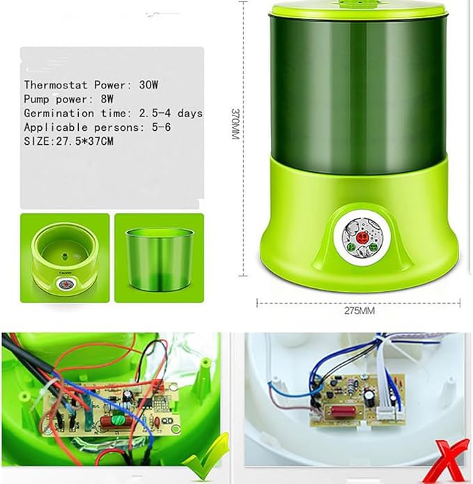 Intelligent Bean Sprouts Machine Bean Sprouts Growing Machine Grow Automatic Large Capacity Thermostat Green Seeds Growing