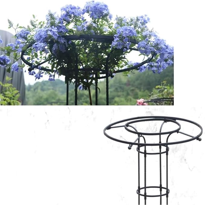 Garden Trellis for Climbing Plants and FlowersUmbrella Obelisk Garden TrellisMetal Roses Houseplants Tomatoes Vegetables Plant Trellis Tower(120cm/47.2in)