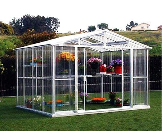 Two Pieces 8mm Twin Wall Polycarbonate Greenhouse Panels 8mm Polycarbonate Sheet Plastic Roof Panels Hurricane Shutters Greenhouse Replacement Panels Clear Light Weight - 2'X4'