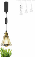 Adjustable Height Juno Track Light Pendants Full Spectrum AUTO 10W Plant Growing Lamp Clear Embossed Glass Copper Line Cover Timer for Indoor Basil Kitchen Green House Customizable