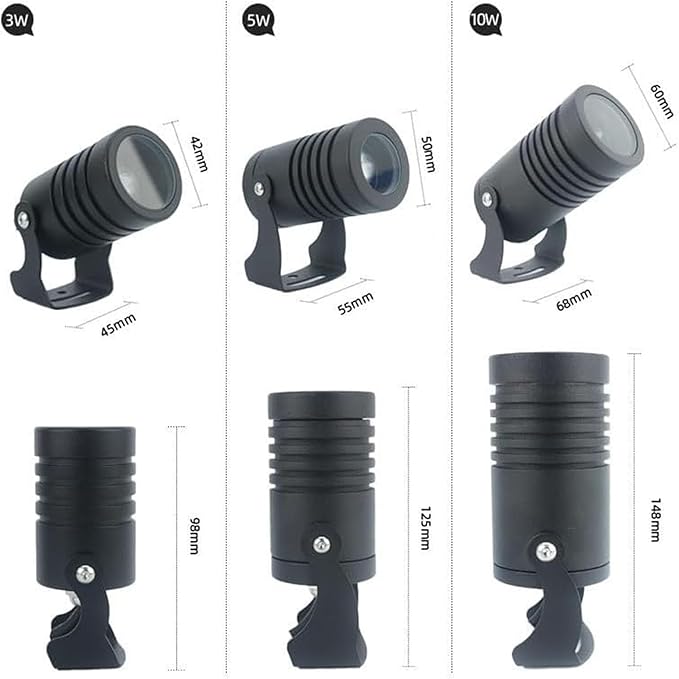 LED Beam Spotlight Rotation Spotlight IP67 Waterproof LED Landscape Lights Remote Illumination Wall Washer Spotlights for Outdoor Building Lighting(White5W(DC24V))