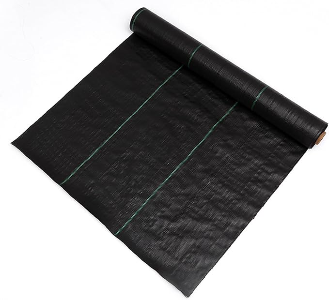 Weeds Barrier Fabric Garden Weeds Control Fabric Heavy Duty Woven Ground Cover Weed Barrier Weeds Control Fabric Mat for Garden Raised Bed Landscaping Black(3x50ft)