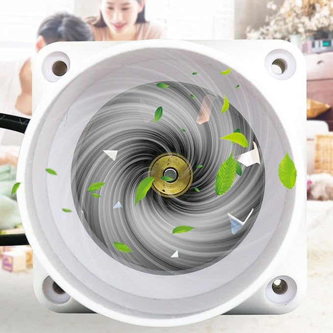 2” Duct Ventilation Fan 50mm with 32mm PVC Pipe Interface 22 CFM Inline Exhaust Booster 6W 12V Air Circulation Vent Blower for Greenhouse