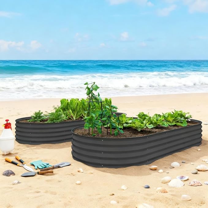 2PCS Raised Beds 7' x 3' x 1' Raised Garden Bed Set LL785