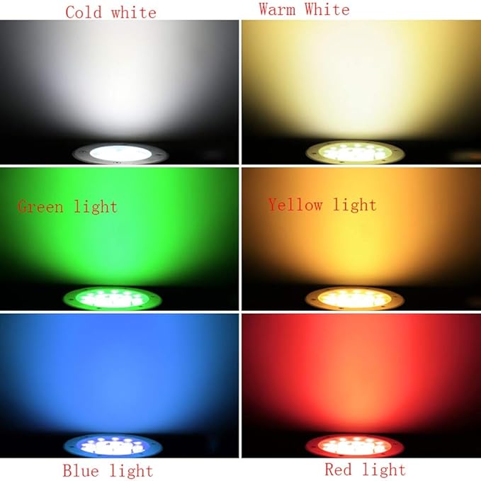 Recessed 5W LED Underground Light IP67 Rated Waterproof Outdoor Decorative Landscape Patio Yard Lawn Driveway Flowerbed Bright High Power Spotlight AC85-265V Integrated (Color : Red Light)