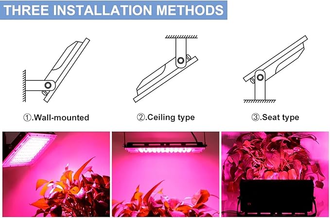 LED Grow Light Full Spectrum Floodlight Plant Growing Light Waterproof Phytolamp for Indoor Outdoor Plants Flower Seedlin50W