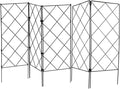 HOMSFOU 5pcs Climbing Plant Trellis Set for Garden and Indoor Use Foldable Black Vine Support Stands 20x53cm Multipurpose Plant Climbing Rack for Vegetable and Raspberry Vines