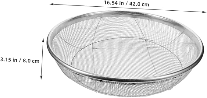 Garden Soil Sifter Stainless Steel Sieve for Rocks Dirt and Compost Manual Gardening Tool Diameter and Mesh for Efficient Soil Filtering