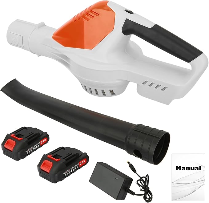 Cordless Leaf Blower24V Electric Handheld[180CFM] Leaf Blower[150 MPH] with 2x1.5Ah Batteries and Charger for Lawn Care Yard Grass Patio Blowing Leaves and Snow