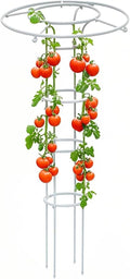 Outdoor Garden Trellis for Climbing Plants and Flowers Indoor Tower Frame Easy to Assemble Rustproof Garden Obelisk Trellis for Backyard Patio 110cm 145cm 180cm 215cm(White4.6ft)