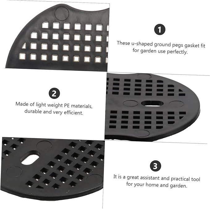100Pcs Heavy Duty Greening Nails Gasket Outdoor Camping Tent Pegs Pads for Secure Ground Anchoring Durable Pe Material for Garden and Greenhouse Use