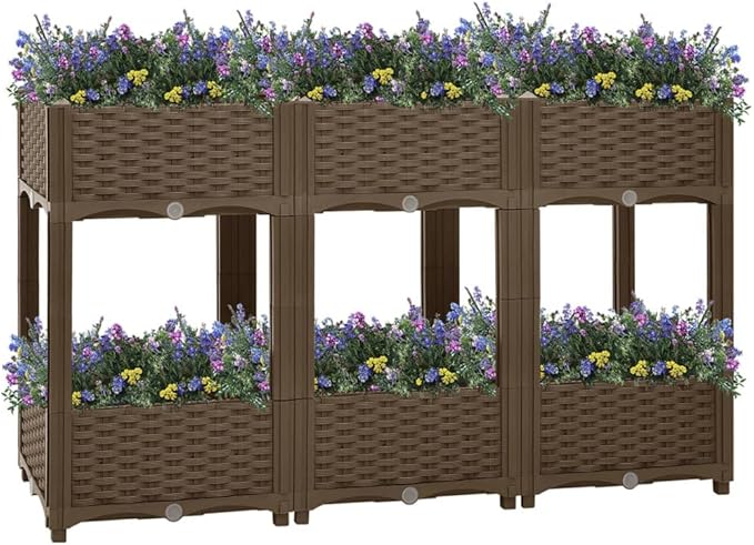 YAFF Raised Bed 47.2x15.7x28 Polypropylene (24.2lbs)