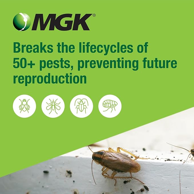 MGK NyGuard® IGR Concentrate | Cockroach Flea Ant Fly and Mosquito Concentrate | Insect Growth Regulator | for Indoor/Outdoor Applications | 140 ML
