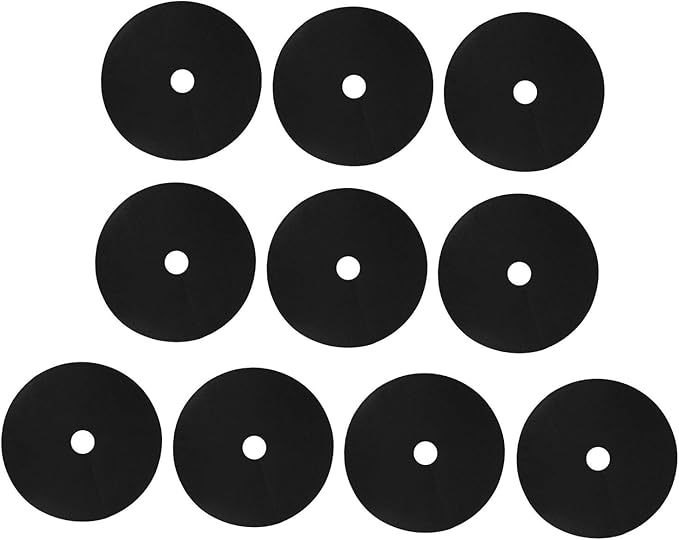 pistro 10 Pieces Tree Mulch Ring Weed Barrier Mat - Reusable Non Woven Fabric for Weeds Control Breathable Drainage Easy Install (24.41 Inch Diameter Black)