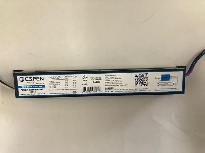 ESPEN VE2P32MVHIPE Instant Start Electronic Ballast 2 Lamp 120-277v