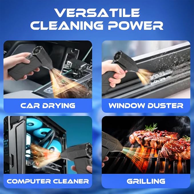 1500w Thermal Blower 2026 Upgrade Portable Snow Blower for Car Electric Windshield Antifreeze Blowe -3 Gear Adjustable Strong Airflow for Drying/Dust Removal/Cleaning (2PCS)