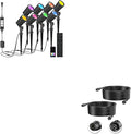 SUNTHIN 8 Pack 36W Smart Landscape Lights with 2pcs 6.5FT Extension Cord with 3-Pin