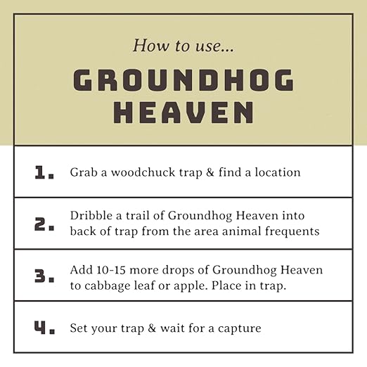 Groundhog Heaven 5 Ounce | Long Lasting &amp Highly Attractive Bait for Catching Groundhogs Woodchucks &amp Rabbits | Strong Garden Vegetable Scent