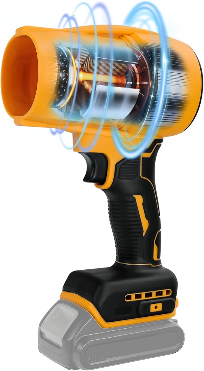 Cordless Leaf Blower for DeWalt 20V Battery 30000 RPM Handheld Jet Fan Air Blower Mini Jet Dry Blowers Fan for Patio Cleaning Lawn Car (NO Battery)