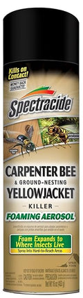 Spectracide Carpenter Bee &amp Ground-Nesting Yellowjacket Killer Foaming Aerosol (HG-53371) (Pack of 3)