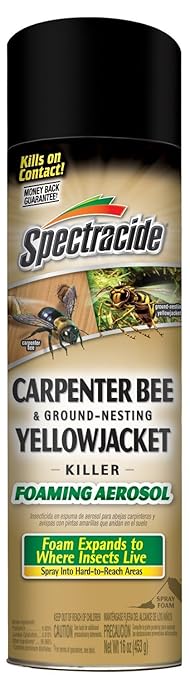 Spectracide Carpenter Bee &amp Ground-Nesting Yellowjacket Killer Foaming Aerosol (HG-53371) (Pack of 3)
